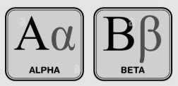 Dessin des symboles alpha et bêta