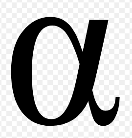 Symbole grec alpha stylisé