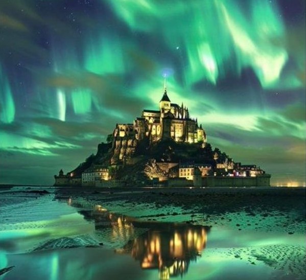 Vidéo truquée d'aurore boréale