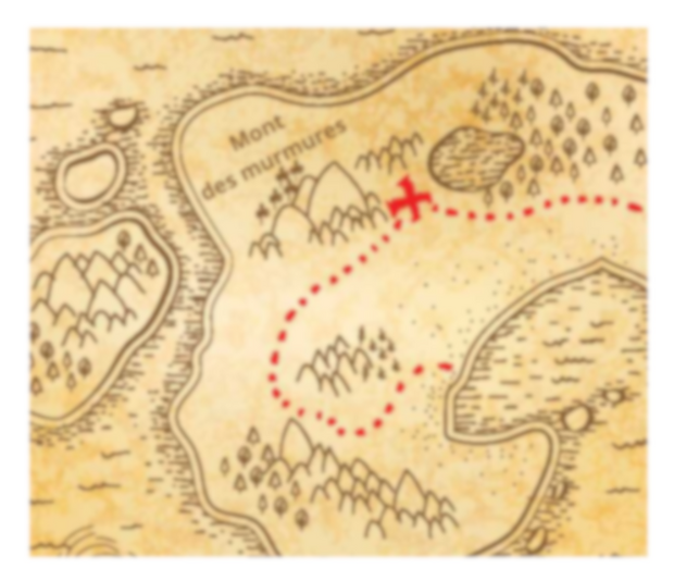 Carte floue avec Mont des Murmures